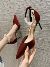 Chaussures à Talon Moyen Stiletto à Boucle All-match pour Femmes